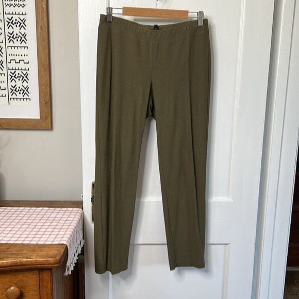 Eileen Fisher Pants, Straight Leg Pull-on Pants, Green, Size SMALL